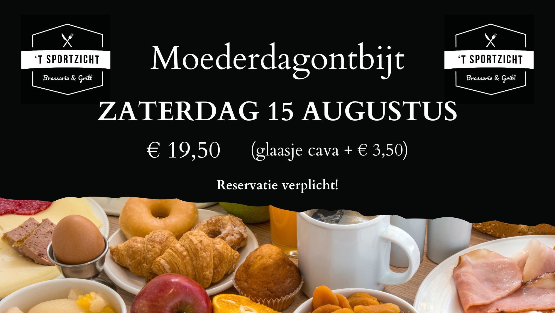 Moederdagontbijt op zaterdag 15 augustus